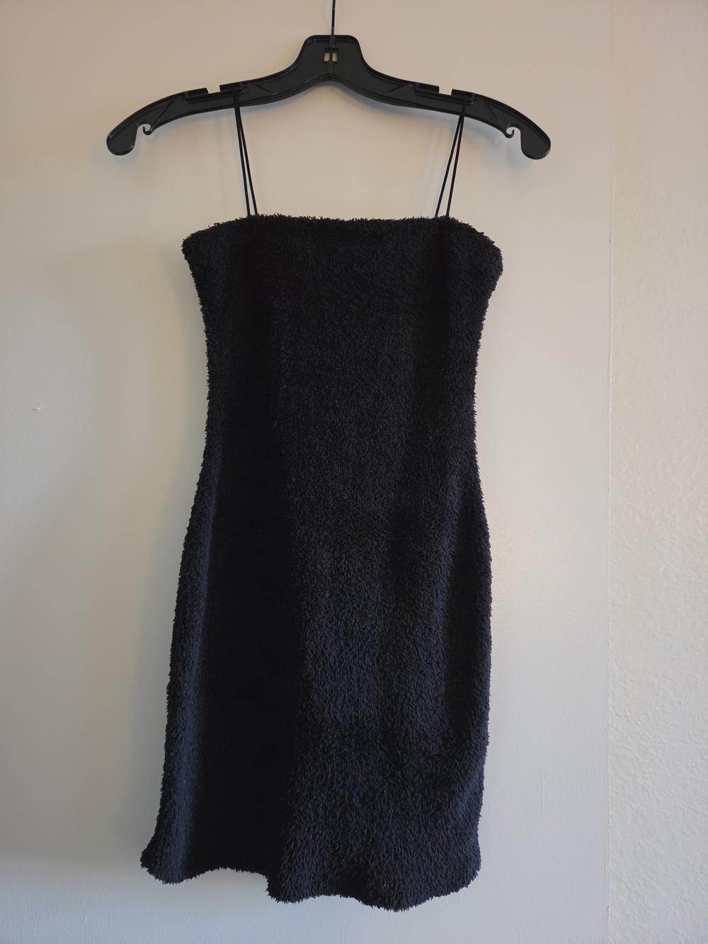 Black Textured Mini Dress